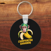 Watercolor Monkey Meme Italian Brainrot Chimpanzin Schlüsselanhänger (Vorderseite)