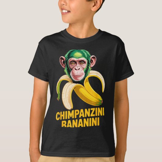 Watercolor Monkey Meme Italian Brainrot Chimpanzin T-Shirt (Vorderseite)