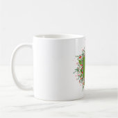 Watercolor monogram Red Christmas Coffee Mug Kaffeetasse (Links)