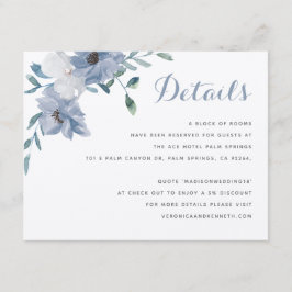 Watercolor-Monogramm-Wappen-Hochzeits-Details Begleitkarte