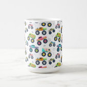 Watercolor Monster Car Trucks kids Kaffeetasse (Mittel)