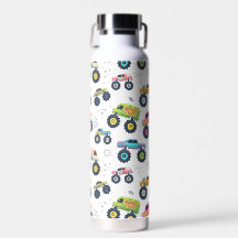 Watercolor Monster Car Trucks kids