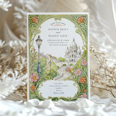 Watercolor Montmartre Paris Wedding Einladung