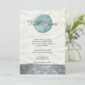 Watercolor Moon Poe Inspiriert Einladung zur Hochz (Stehend Vorderseite)