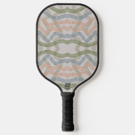 Watercolor Mopping Brushstrokes Pattern In Pastel Pickleball Schläger