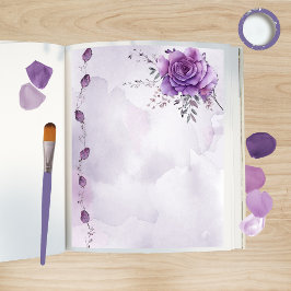 Watercolor Morada Scrapbook
