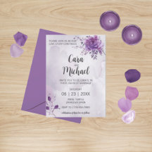 Watercolor Morada Wedding Einladung