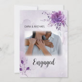 Watercolor Morada Wedding Verlobung Einladung (Vorderseite)