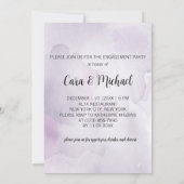 Watercolor Morada Wedding Verlobung Einladung (Rückseite)