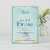 Watercolor Mosque Ramadan Iftar Party Invitation Einladung (Stehend Vorderseite)