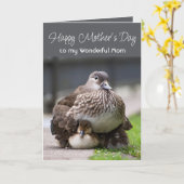 Watercolor Mother Duck Baby Chicks Karte (Gelbe Blume)