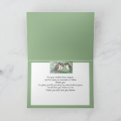 Watercolor Mother Sparrow Feeding Chicks Karte (Innenseite)