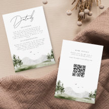 Watercolor Mountain Forest - Hochzeitsskripte
