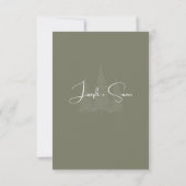 Watercolor Mountain Forest Trees Lake Wedding RSVP Karte (Rückseite)