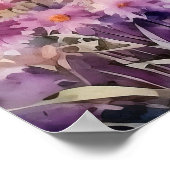 Watercolor Mountain Nature Print Poster (Ecke)