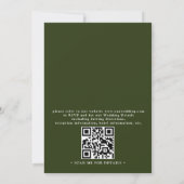 Watercolor Mountain Rustic Lakes QR Code Wedding Einladung (Rückseite)