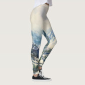 Watercolor Mountain Scene Leggings (Rechts)