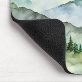 Watercolor Mountain Scene Mousepad (Ecke)