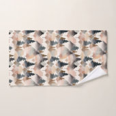Watercolor Mountain Tree Boho Monogram Badhandtuch Set (Handtuch)