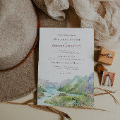Watercolor Mountain | Waterton Lakes Wedding Einladung
