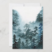 Watercolor Mountain | Whistler BC Wedding Einladung (Rückseite)