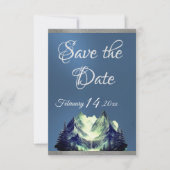 Watercolor Mountains 2 Blue 2 Save The Date (Vorderseite)