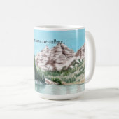 Watercolor mountains, Colorado coffee mug 11 oz Kaffeetasse (VorderseiteRechts)