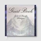 Watercolor Mountains Wedding Large Gästebuch (Vorderseite)