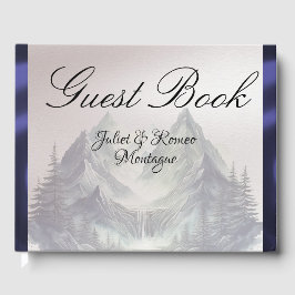 Watercolor Mountains Wedding Medium Gästebuch