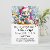 Watercolor Mouse Cookie Swap Einladung (Stehend Vorderseite)