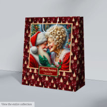 Watercolor Mr. & Mrs. Claus Weihnachtsbag
