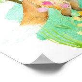 Watercolor Mr. und Mrs. Fox Poster (Ecke)