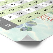 Watercolor Multiplikation Times Table Match Chart Poster (Ecke)