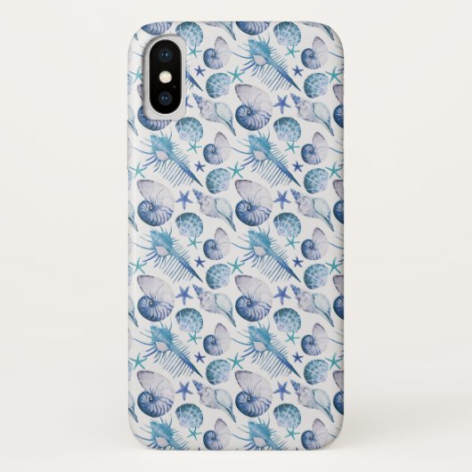 Watercolor-Muscheln Case-Mate iPhone Hülle (Rückseite)