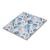 Watercolor-Muscheln Fliese (Seite)