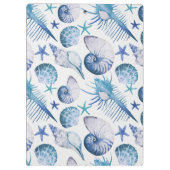 Watercolor-Muscheln Klemmbrett (Rückseite)