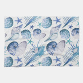 Watercolor-Muscheln Küchentuch (Horizontal)