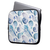 Watercolor-Muscheln Laptopschutzhülle (Vorderseite Links)