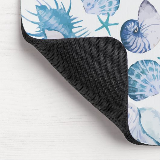 Watercolor-Muscheln Mousepad (Ecke)