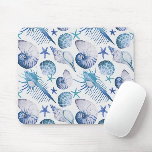 Watercolor-Muscheln Mousepad (Mit Mouse)