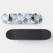Watercolor-Muscheln Skateboard (Horizontal)