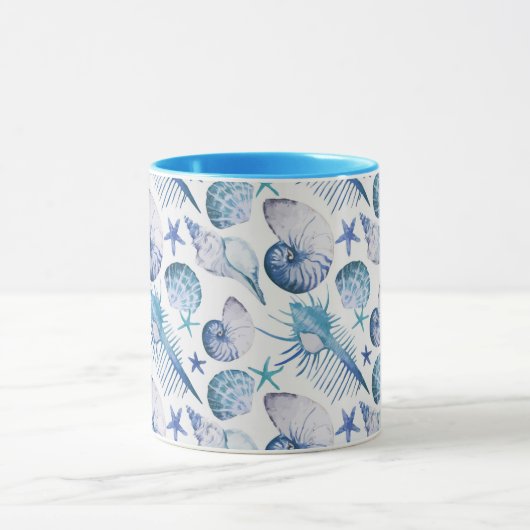 Watercolor-Muscheln Tasse (Zentrum)