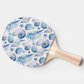 Watercolor-Muscheln Tischtennis Schläger (Seitenansicht)