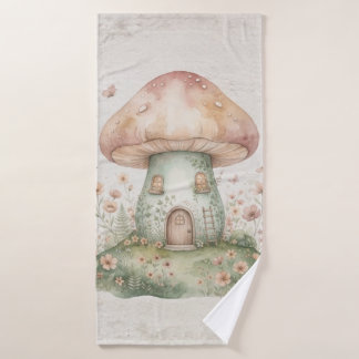 Watercolor Mushroom Fairy House Towel Set