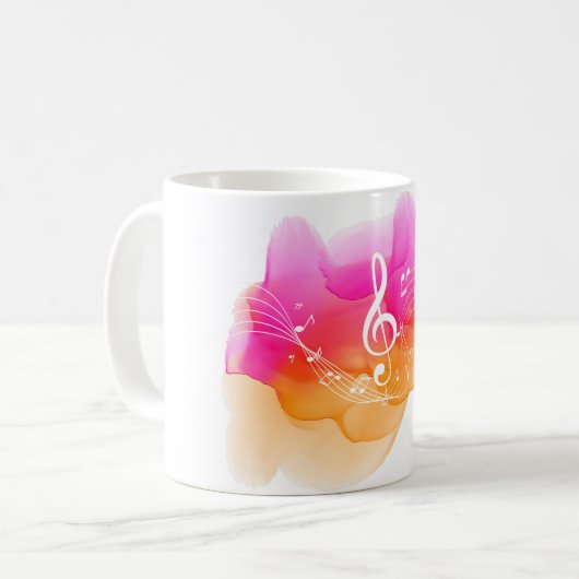 Watercolor Music Kaffeetasse (Vorderseite Links)