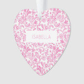 Watercolor Muster NAME Sweet Heart Keepake Ornament (Vorderseite)