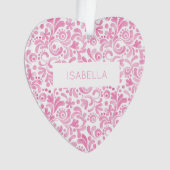 Watercolor Muster NAME Sweet Heart Keepake Ornament (Vorderseite)