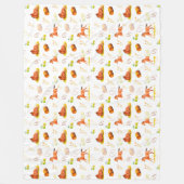 Watercolor Muster Pferde Pferde Hufeisen Äpfel Fleecedecke (Vorderseite)