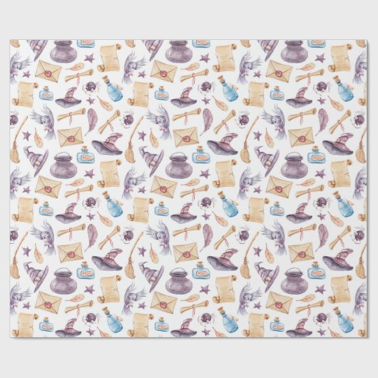 Watercolor Muster Wrapping Paper der Hexenmeisters Geschenkpapier (Flach)