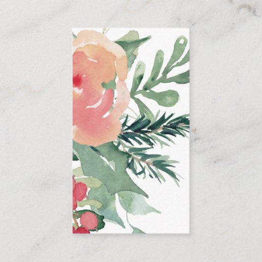 Watercolor Mystischer Fuchs Babyduschberatung Begleitkarte (Rückseite)